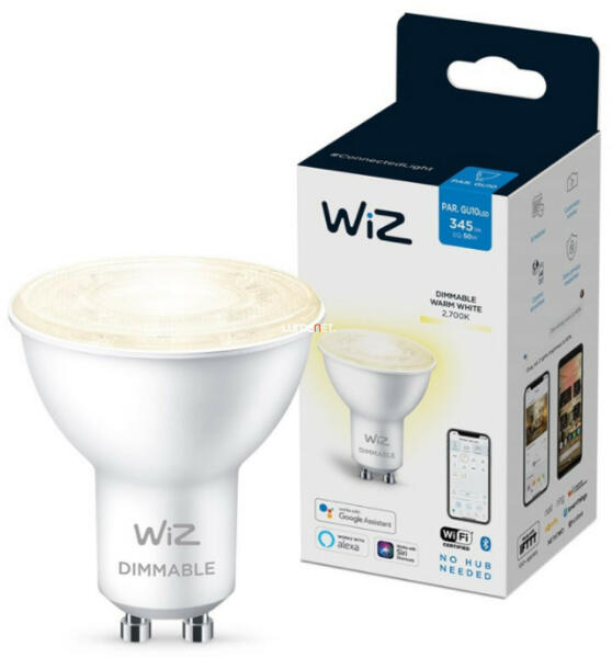 Vásárlás: Philips WiZ Wi-Fi GU10 LED 4, 9W 345lm CRI90 2700K szabályozható  36° - 50W izzó helyett (929002448102) LED izzó árak összehasonlítása, WiZ  Wi Fi GU 10 LED 4 9 W 345