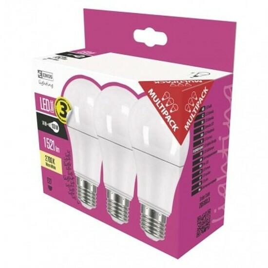 Classic LED izzó A60 E27 14W 1521lm meleg fehér 3db (ZQ5160.3)