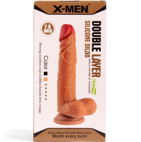 Double Layer Silicon Dildo 7,6