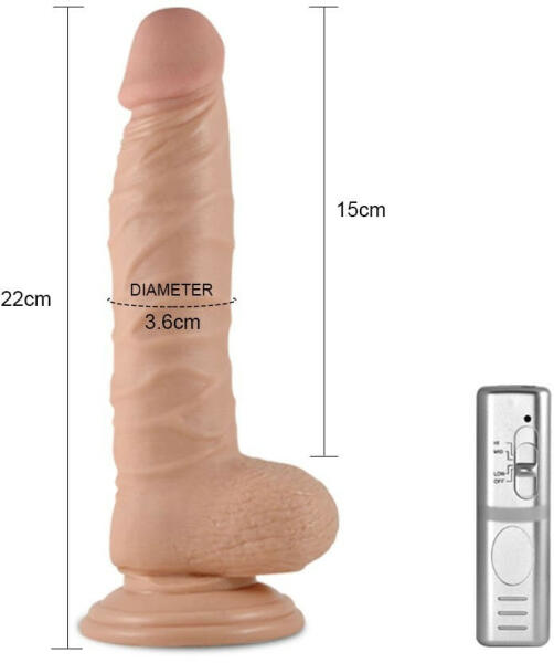 Real Extreme Vibrating Dildo 8,5