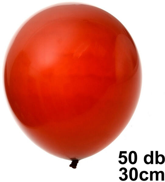 50 darabos latex lufi szett - 30 cm - Piros