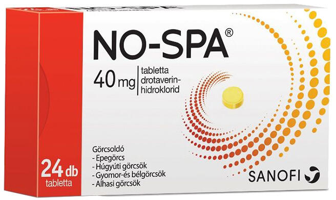 Vásárlás: Sanofi No-Spa 40mg tabletta 24db Táplálékkiegészítő árak  összehasonlítása, No Spa 40 mg tabletta 24 db boltok