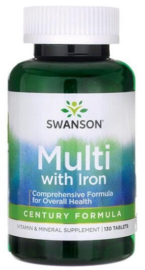Swanson Complex de Vitamine si Minerale, Swanson Century Formula Multi with  Iron - 130 comprimate (130 doze) (SWSN-2478) (Suplimente nutritive) -  Preturi