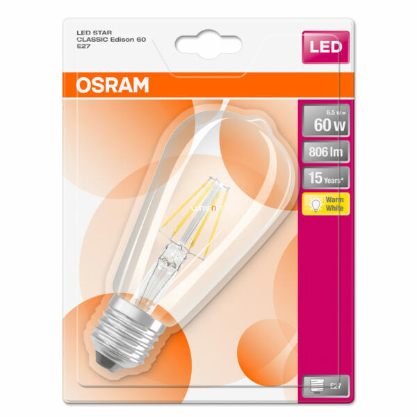 LEDVANCE Star E27 7W 806lm 2700K (4052899972353)
