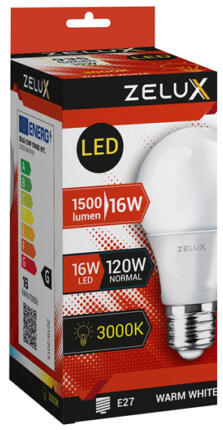 Led Globe A70 16W E27 3000K Gömb izzó - lumino