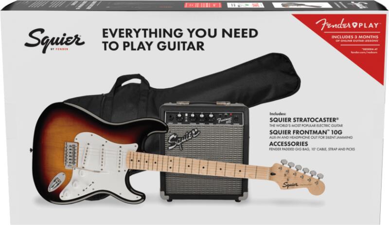 Fender Squier FSR Stratocaster Pack - Pachet Chitara Electrica cu Accesorii  (037-1822-400) (Chitara bass) - Preturi