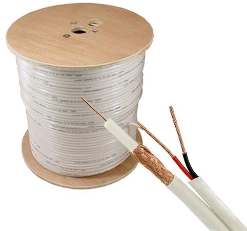 TSY Cable Cablu coaxial RG59 + alimentare 2x0.75'305m'alb TSY-RG59+2X0.75-W  (TSY-RG59+2X0.75-W) (Cablu antena) - Preturi