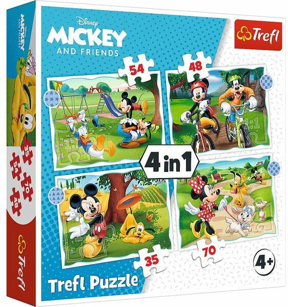 Mickey egér szép napja 4 az 1-ben puzzle (34604)