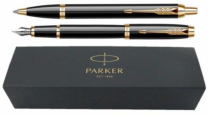Parker Set pix+stilou Parker IM Royal negru lucios cu accesorii aurii  (PAR-SETPSIMRNLA) (Stilou) - Preturi