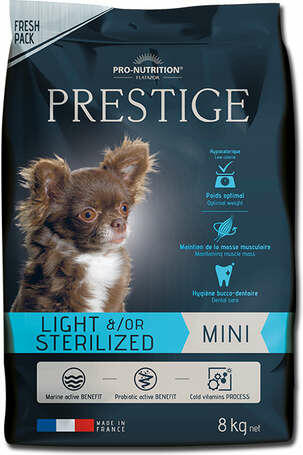 Vásárlás: Pro-Nutrition Flatazor Prestige Adult Mini Light &/or Sterilised  8 kg Kutyatáp árak összehasonlítása, Prestige Adult Mini Light or  Sterilised 8 kg boltok