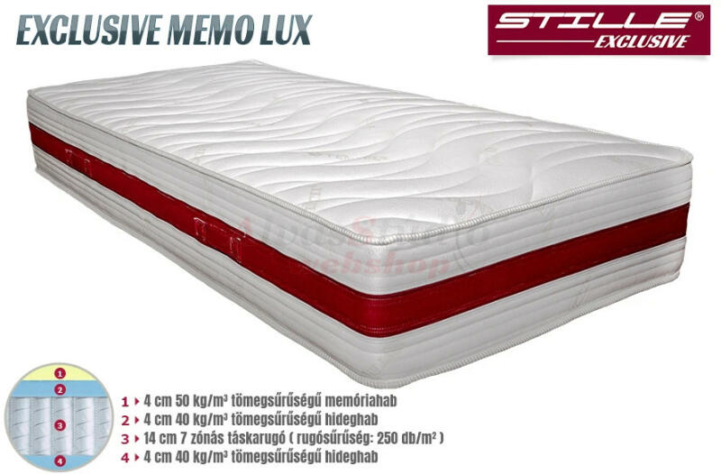 Vásárlás: Stille Exclusive Memo Lux 7 zónás zsákrugós matrac 200x220 Matrac  árak összehasonlítása, Exclusive Memo Lux 7 zónás zsákrugós matrac 200 x  220 boltok