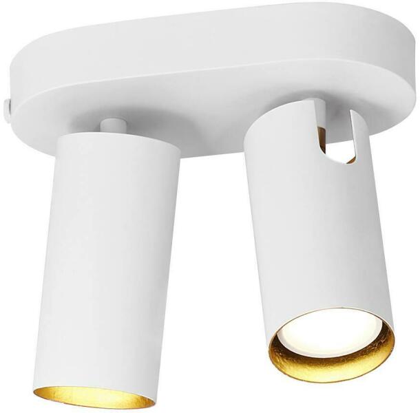 Vásárlás: Nordlux Mimi mennyezeti lámpa, 2 billenthető lámpafejjel, fehér,  GU10, max. 25W, 6cm átmérő, 2120456001 (NORDLUX 2120456001) Fali- és  mennyezeti lámpa, csillár árak összehasonlítása, Mimi mennyezeti lámpa 2  billenthető lámpafejjel fehér GU