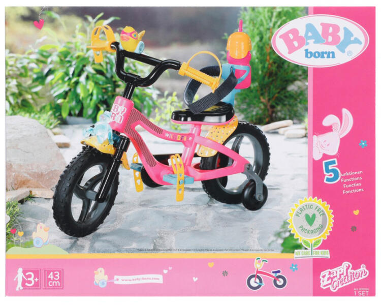 Zapf Creation BABY born - Bicicleta cu lumini si claxon - ZF830024  (ZF830024) (Papusa) - Preturi