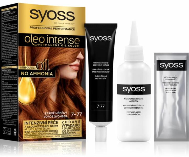 Syoss Oleo Intense перманентната боя за коса с олио цвят 7-77 Red Ginger  Бои за коса, оцветители за коса Цени, оферти и мнения, списък с магазини,  евтино Syoss Oleo Intense перманентната боя