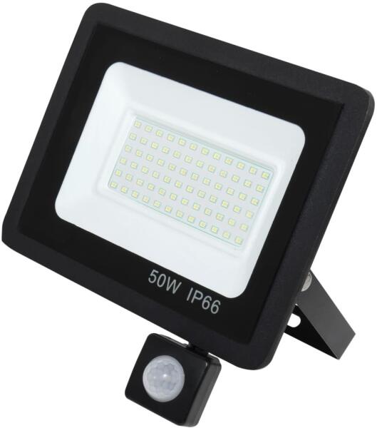 Proiector LED 50w, 6500k, Slim cu Senzor (4163) (Lampa exterioara) - Preturi