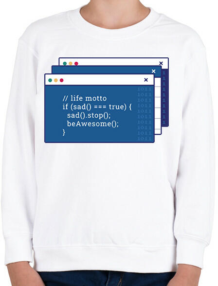Vásárlás: printfashion Humoros kódolás - Gyerek pulóver - Fehér Gyerek  pulóver, kardigán árak összehasonlítása, Humoros kódolás Gyerek pulóver  Fehér boltok