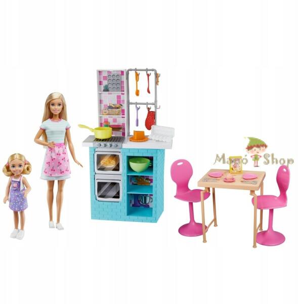 Vásárlás: Mattel Barbie és Chelsea sütödéje (HBX03) Barbie baba árak  összehasonlítása, Barbie és Chelsea sütödéje HBX 03 boltok