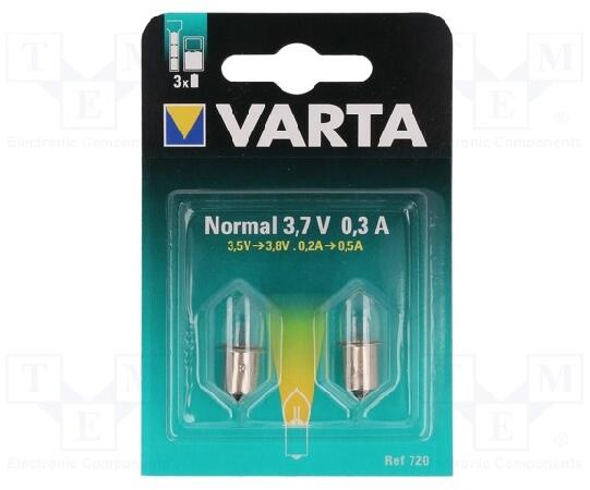 Vásárlás: VARTA Vartaelemlámpa izzó 720 3, 7V 0, 3A BL2 PX13, 5 Izzó,  fénycső árak összehasonlítása, Vartaelemlámpa izzó 720 3 7 V 0 3 A BL 2 PX  13 5 boltok