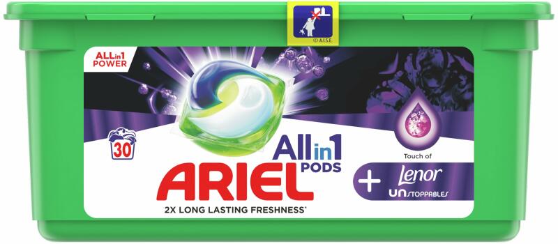 Vásárlás: Ariel Touch of Lenor Unstoppables 30 db Mosószer, mosópor árak  összehasonlítása, TouchofLenorUnstoppables30db boltok