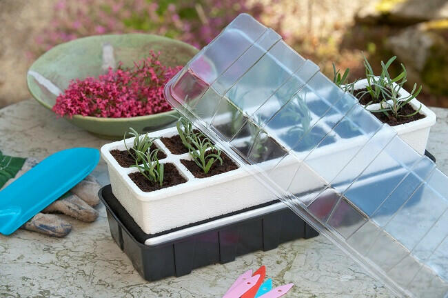 Propagator tetővel 12 rekeszes 18 x 38 x 13 cm hungarocell (Nature) (6020207) - koi-farm