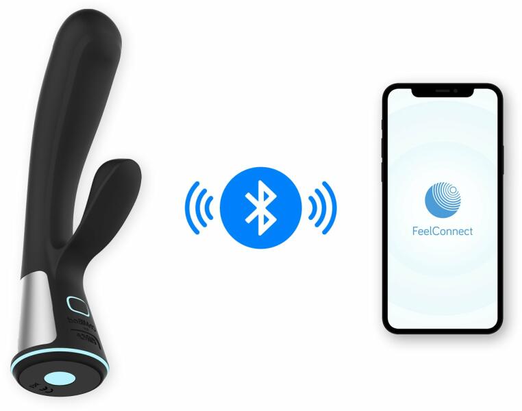 OhMiBod Vibrator Rabbit Fuse OhMiBod Bluetooth App Connect Silicon USB  Negru 18 cm (Vibrator) - Preturi