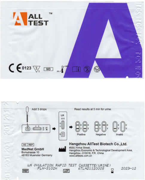 Vásárlás: AllTest magas érzékenységű kazettás ovulációs teszt (10 db, 20  mIU/ml) Diagnosztikai teszt árak összehasonlítása, AllTest magas  érzékenységű kazettás ovulációs teszt 10 db 20 mIU ml boltok