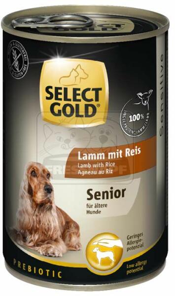 Vásárlás: SELECT GOLD Sensitive kutya konzerv senior bárány&rizs 6x400g  Kutyatáp árak összehasonlítása, Sensitive kutya konzerv senior bárány rizs  6 x 400 g boltok