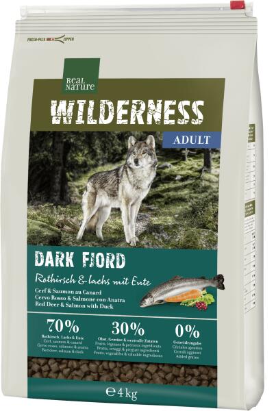 Vásárlás: REAL NATURE Wilderness száraz kutyaeledel adult Dark Fjord  gímszarvas&lazac 4kg Kutyatáp árak összehasonlítása, Wilderness száraz  kutyaeledel adult Dark Fjord gímszarvas lazac 4 kg boltok