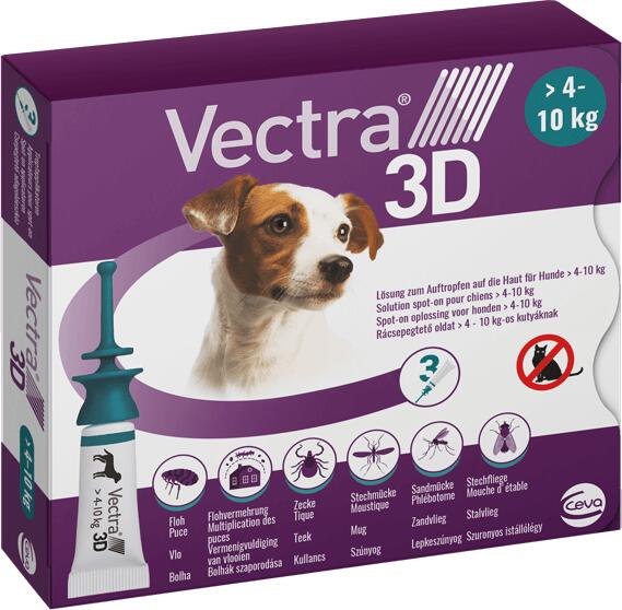 Vásárlás: Vectra 3D 4-10 kg 3 db Élősködők elleni készítmény kutyáknak árak  összehasonlítása, 3 D 4 10 kg 3 db boltok