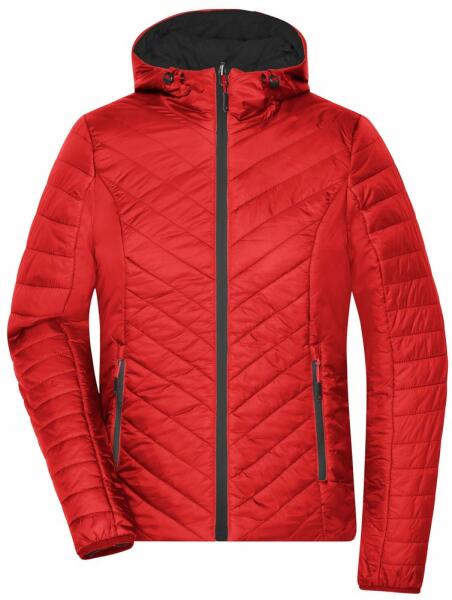 Női könnyű, kifordítható kabát JN1091 - Piros / sötétszürke | XXL  (1-JN1091-1724993)