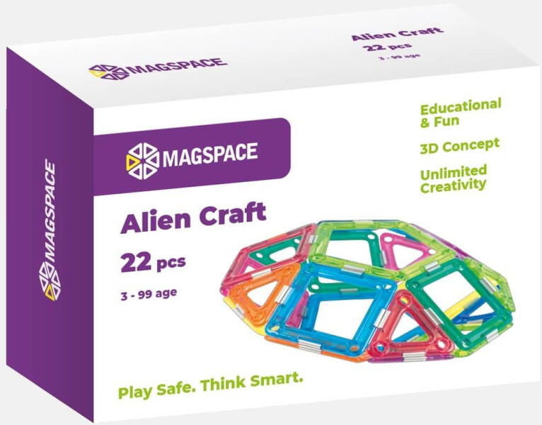 Magspace Set magnetic 22 pcs Magspace - Alien Craft (Jucarii de constructii  magnetice) - Preturi
