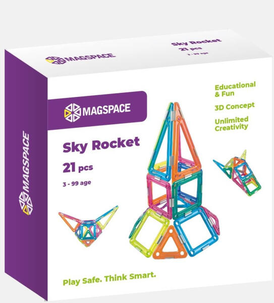 Magspace Set magnetic 21 pcs Magspace - Sky Rocket (Jucarii de constructii  magnetice) - Preturi
