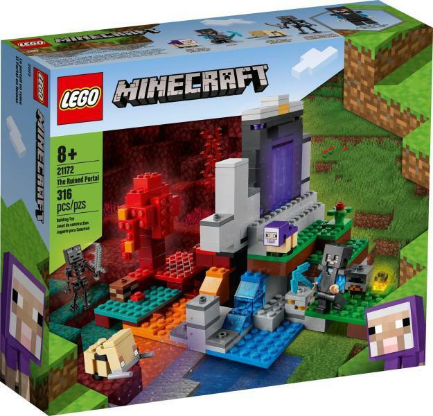 The beginning element Genuine LEGO® Minecraft® - Minecraft® The Ruined Portal (21172) (LEGO) - Preturi