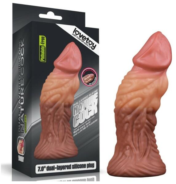 Nature Cock - 7.0'' Dual Layered Platinum Silicone Plug