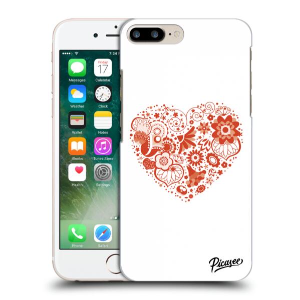 Átlátszó szilikon tok az alábbi mobiltelefonokra Apple iPhone 8 Plus - Big  heart
