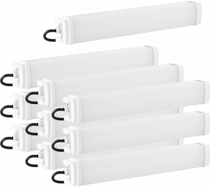 LED lámpa nedves helyiségbe - 10 darabos készlet - 20 W - 60 cm - 2200 lm - 6000-6500 K (LED waterproof luminare-SET 7 10pcs)