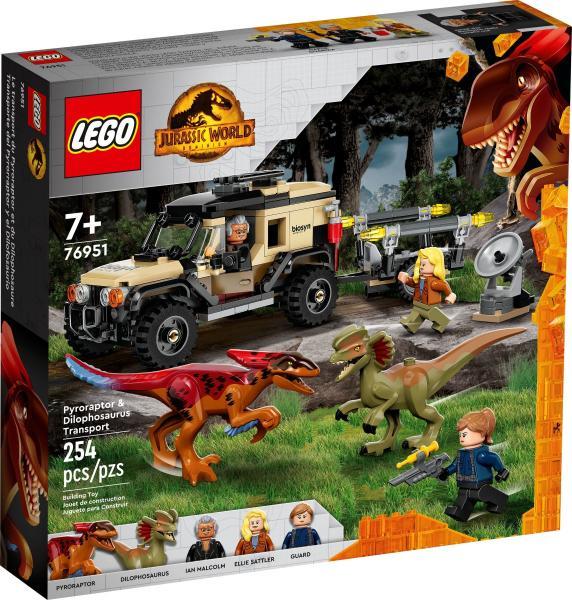 Jurassic World - Pyroraptor és Dilophosaurus szállítás (76951)