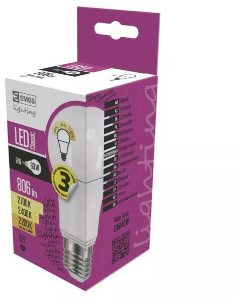 A60 E27 9W 806lm (ZQ5140W)
