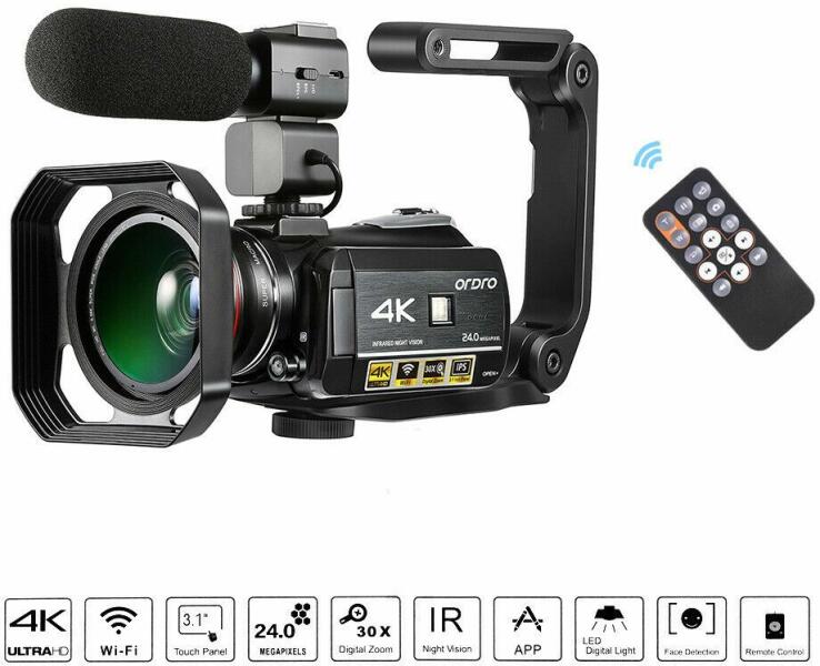 Vásárlás: Ordro AC3 4K kamera - Árak, akciós AC 3 4 K videókamera, olcsó  boltok