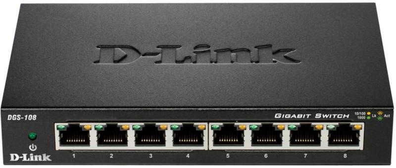 D-Link DGS-108 switch vásárlás, olcsó D-Link DGS-108 árak, D-Link Hálózati  switch akciók