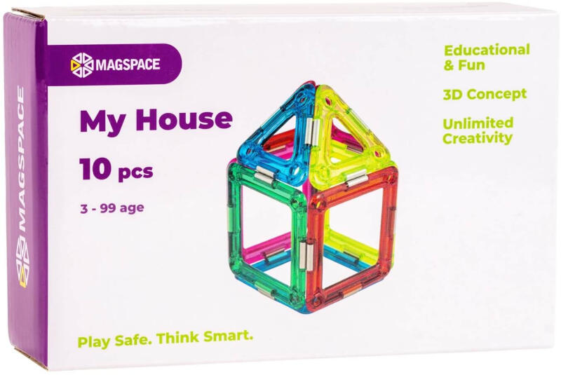 Magspace Set magnetic 10 pcs Magspace - My House (Jucarii de constructii  magnetice) - Preturi