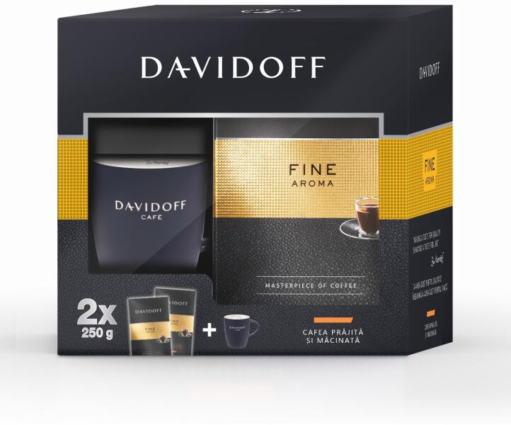 Davidoff Pachet cafea macinata Davidoff Espresso 57 2x250g cu cana (Cafea)  - Preturi