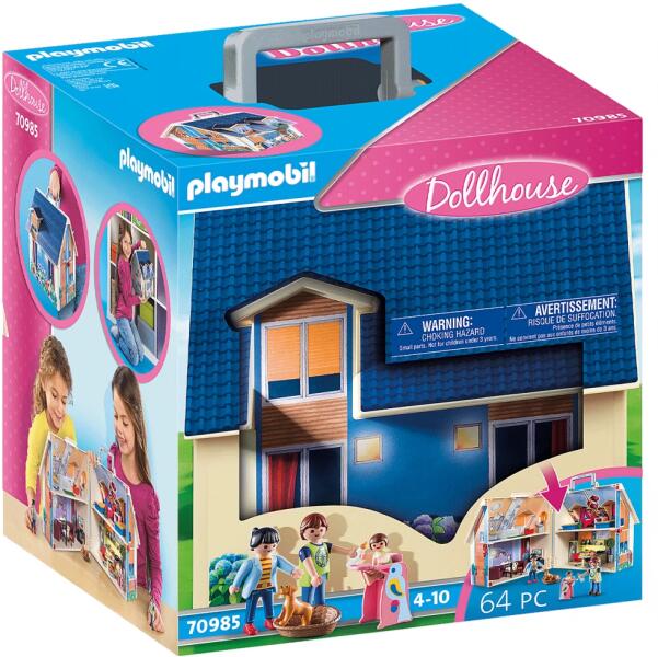 Vásárlás: Playmobil Dollhouse Hordozható családi ház (70985) Playmobil árak  összehasonlítása, Dollhouse Hordozható családi ház 70985 boltok