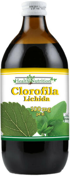 Health Nutrition - Clorofila lichida 100% naturala 500 ml Health Nutrition  500 ml - vitaplus (Suplimente nutritive) - Preturi