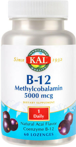 KAL - Methylcobalamin (Vitamina B12) 5000 mcg SECOM KAL 60 comprimate 5000  mcg (Suplimente nutritive) - Preturi