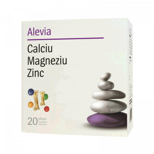 Alevia - Calciu Magneziu Zinc 20 plicuri Alevia 20 plicuri - vitaplus  (Suplimente nutritive) - Preturi
