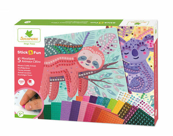 Stick n Fun mozaikkép készítő szett - Ölelnivaló állatok (CRE7034)