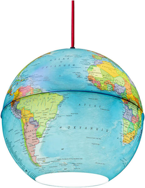 Lustra tip glob pamantesc, 26 cm, Physical Globe Pendant Light 91210