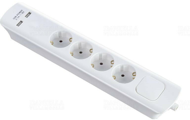 4 Plug + 2 USB 1,5 m Switch (STI1669)