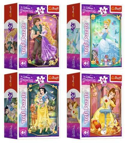 Gyönyörű Disney Hercegnők mini puzzle - több változatban 54 db-os (54191)
